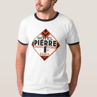 Camiseta Remake francês da etiqueta do hotel de Paris do