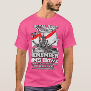 Camiseta REMAMBER HMS Howe Veteranos da nave de batalha