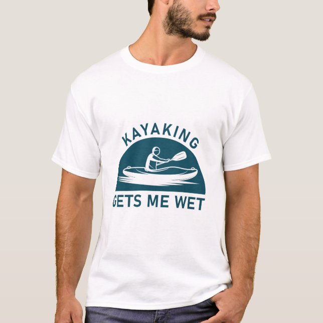 Camiseta Remar em caiaque me molha - caiaque - caiaqueiro (Frente)