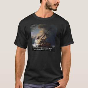 Camiseta Rembrandt Mar da Galileia & Citação da Natureza