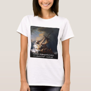 Camiseta Rembrandt Mar da Galileia & Citação da Natureza