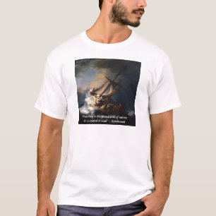 Camiseta Rembrandt Mar da Galileia & Citação da Natureza