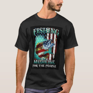 Camiseta Remédio de Pesca Para as Pessoas Bandeira EUA Roup