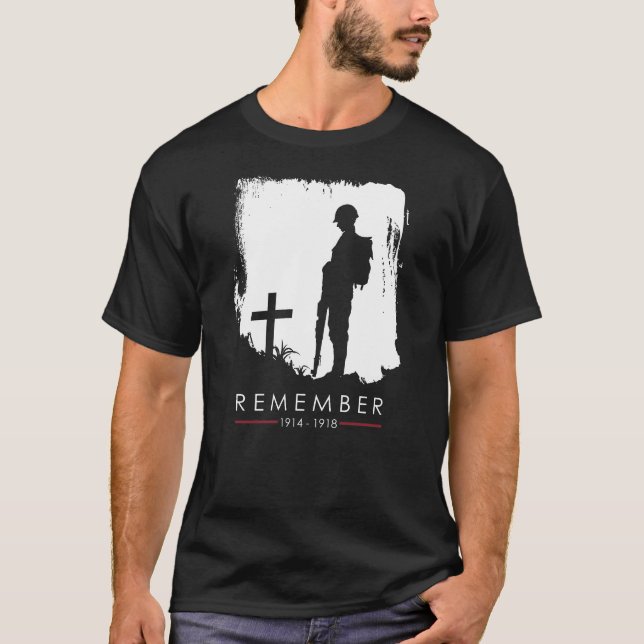 Camiseta Remember 1914 - 1918 WW1 Veteran (Frente)