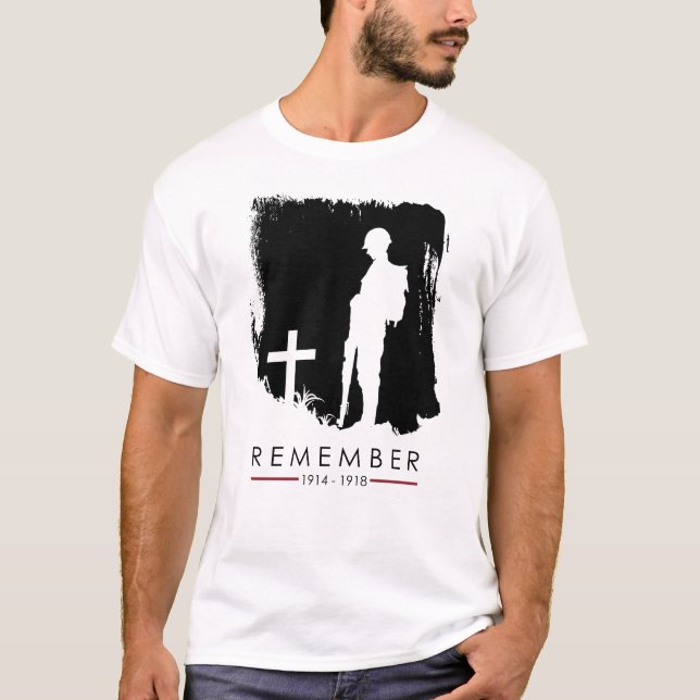 Camiseta Remember 1914 - 1918 WW1 Veteran (Frente)