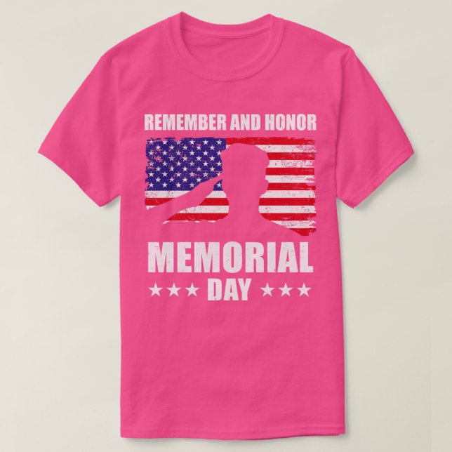 Camiseta Remember And Honor Memorial Day  (Frente do Design)