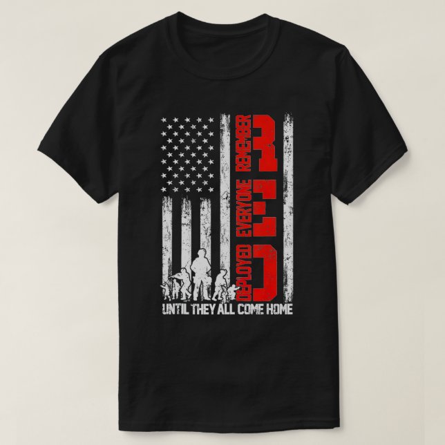 Camiseta Remember Everyone Veteran Deployed RED Friday (2)  (Frente do Design)
