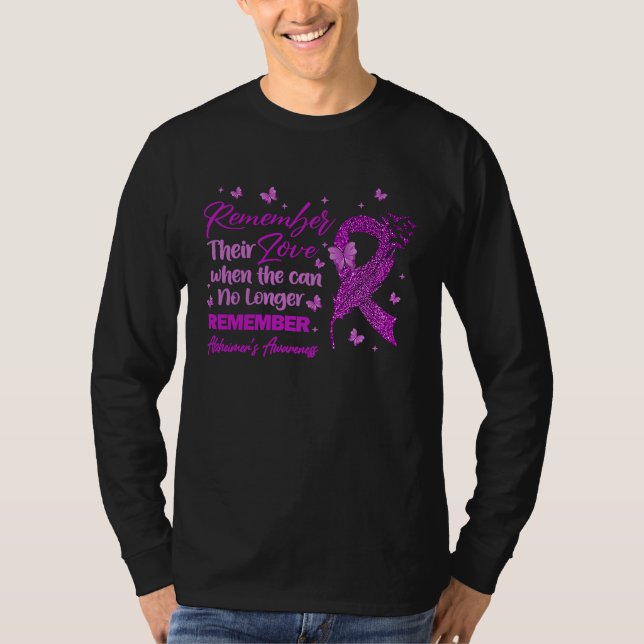 Camiseta Remember Their Love Alzheimer's Awareness For Men  (Frente)