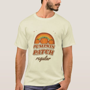 Camiseta Remendo de Abóbora Regular Retro Anos 70 Outono Ab