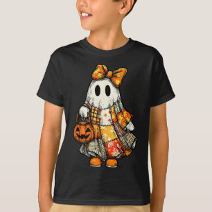 Camiseta Remendo de Fantasma de Boo de Halloween Costureira