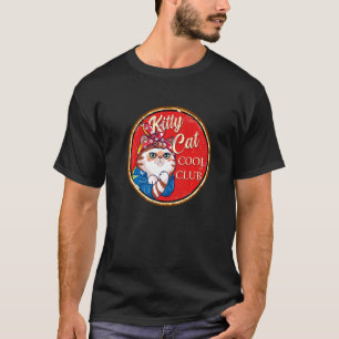Camiseta Remendo do Clube Legal do Gato Vermelho Kitty para