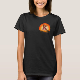 Camiseta Remendo para Peito K Minimalista Vintage Retro Pôr