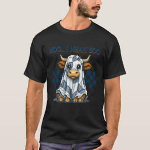 Camiseta Remendo Retrô Touro Folha Moo Quero Dizer Boo Vaca