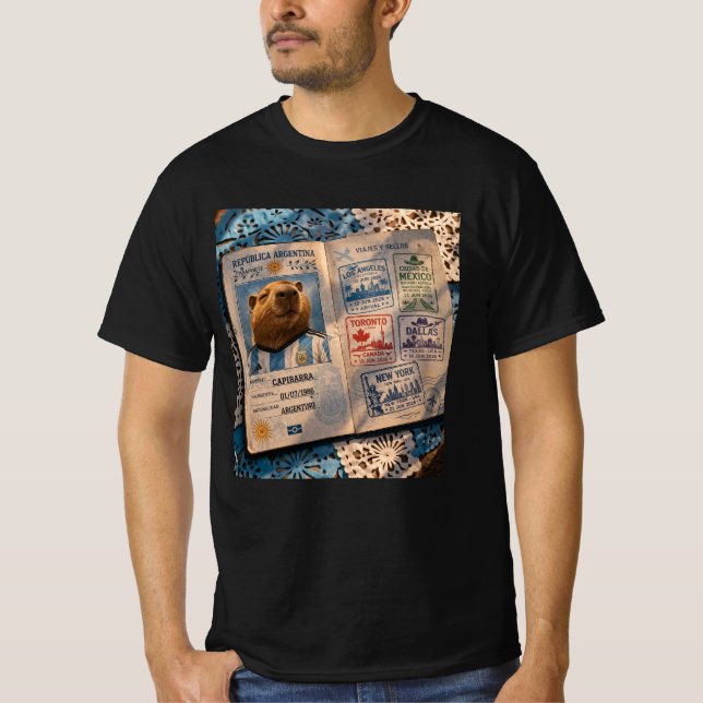 Camiseta   Remera Pasaporte Capibarra (Frente)
