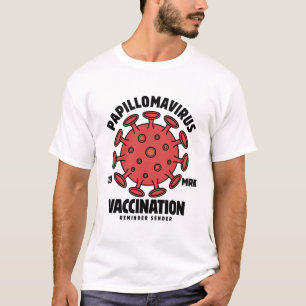 Camiseta remetente de lembrete de vacinação contra Papiloma