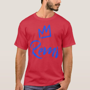 Camiseta Remi a Coroa Azul do Rei e o Nome dos Homens Chama