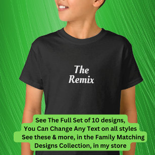 Camiseta Remix Encore etc. Combinação da família musical