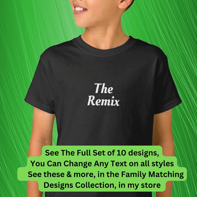 Camiseta Remix Encore etc. Combinação da família musical (Criador carregado)