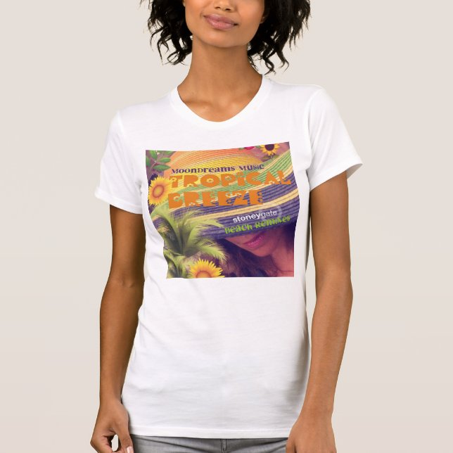 Camiseta Remixes de praia tropical (Frente)