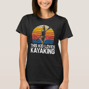 Camiseta Remo de Caiaque Vintage para Crianças Meninos Meni