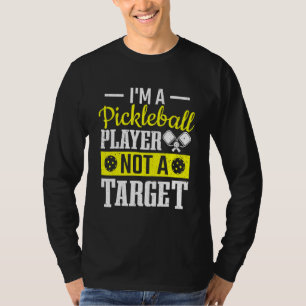 Camiseta Remo Eu Sou Um Jogador de Pickleball Não Um Alvo P