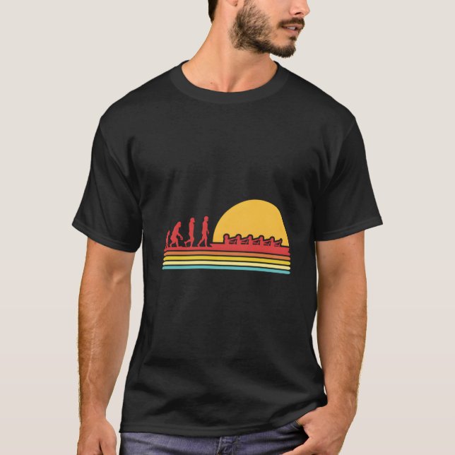 Camiseta Remo Evolução Barco Remando Canoagem Caiaque (Frente)