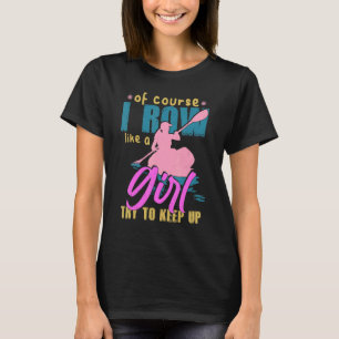 Camiseta Remo Para Meninas Movimentação De Tripulação De Mu