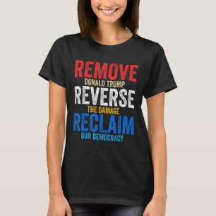 Camiseta Remova as mãos de recuperação reversa do protesto