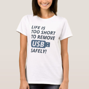 Camiseta Remova o USB com segurança