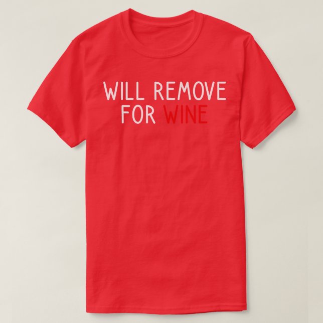 Camiseta Remover Para O Vinho 1 (Frente do Design)
