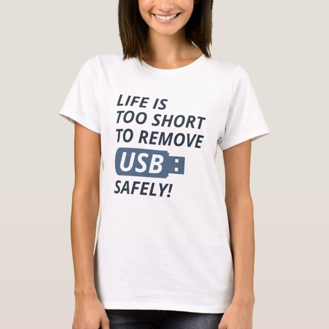 Camiseta Remover USB com Segurança (Frente)