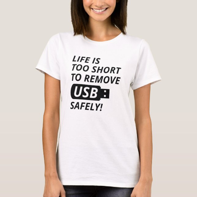 Camiseta Remover USB com Segurança (Frente)