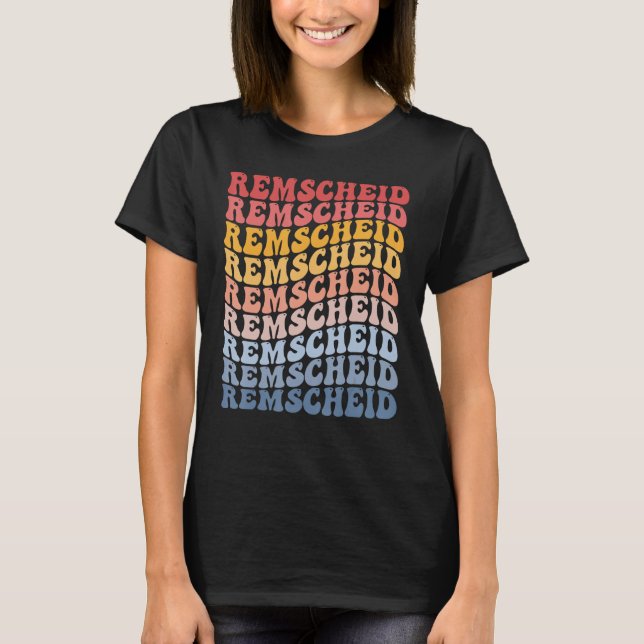 Camiseta Remscheid City Groovy Retro (Frente)
