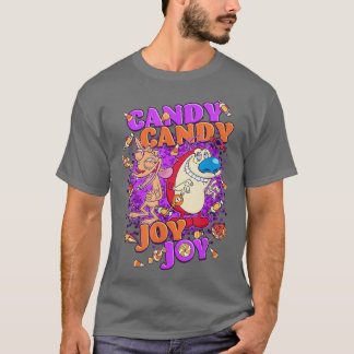 Camiseta Ren e Stimpy Halloween Candy Joy Joy