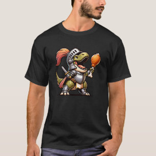 Camiseta Ren Faire T Rex Dinosaur Medieval Knight Armor, Tu