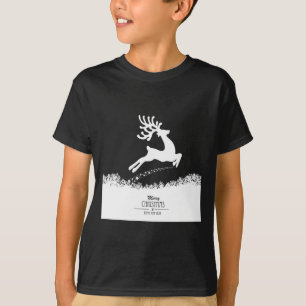 Camiseta Rena Bonita Feliz Natal Feliz Natal Ano Novo Feliz