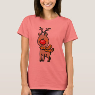 Camiseta Rena com o nariz vermelho