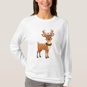 Camiseta Rena de desenho animado alegre