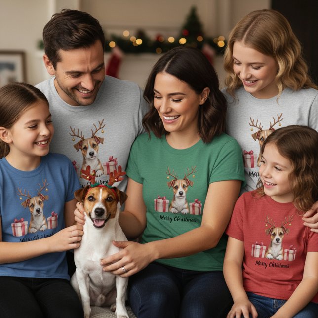Camiseta Rena de Jack Russell (Criador carregado)