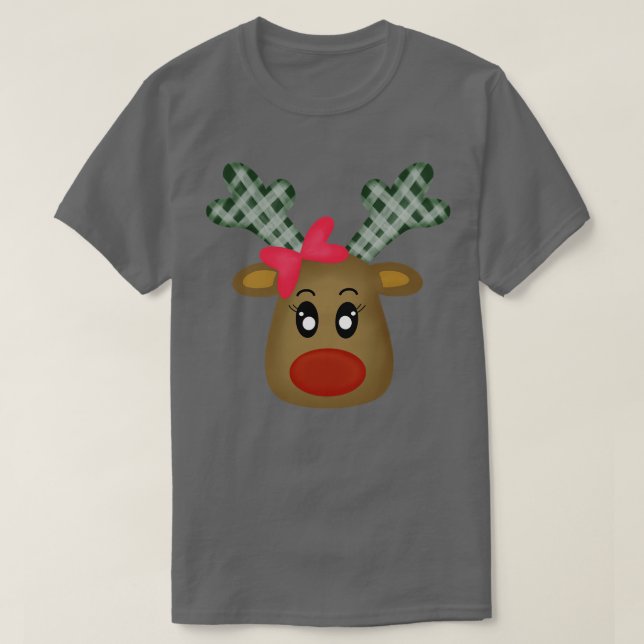 Camiseta rena de Natal 8 (Frente do Design)