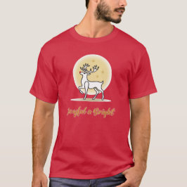 Camiseta Rena de Natal Alegre e Brilhante