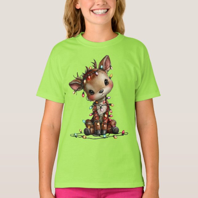 Camiseta Rena de Natal Fofa  (Frente)