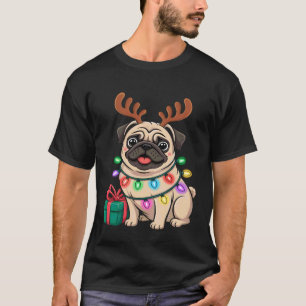 Camiseta Rena de Pug de Natal
