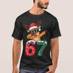 Camiseta Rena Divertida Dab Seis Sete 67 Natal Dabbing 