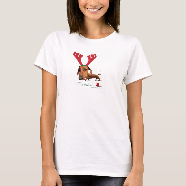 Camiseta Rena do Dachshund (Frente)
