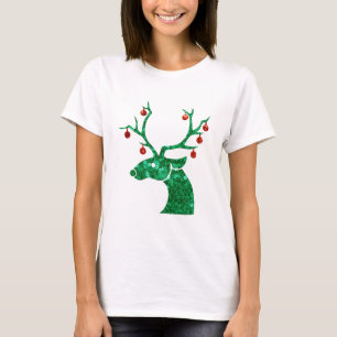 Camiseta rena do Natal do sequin
