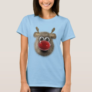 Camiseta Rena macia engraçada bonito