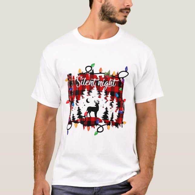 Camiseta Rena Noturna Silenciosa Sob A Lua (Frente)