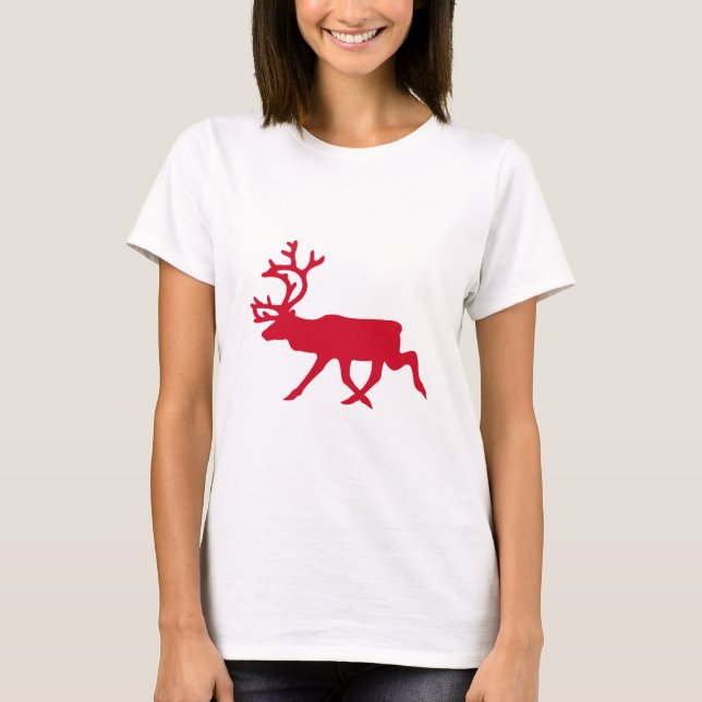 Camiseta Rena Vermelha de Natal (Frente)