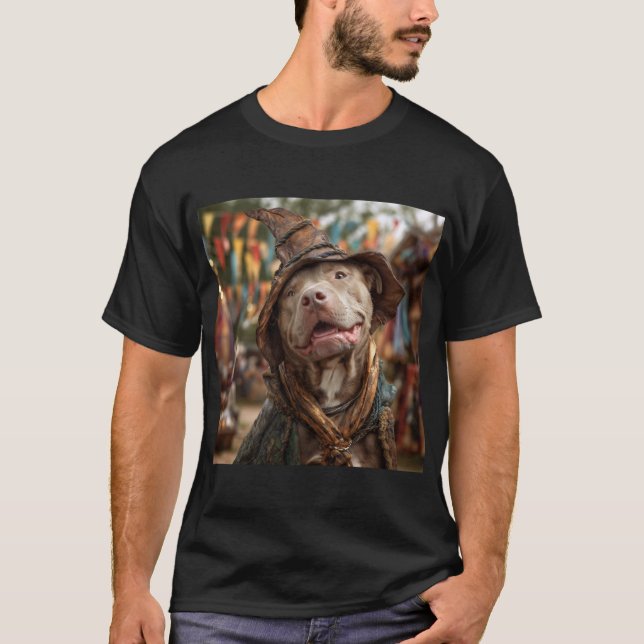 Camiseta Renaissance Faire Dogs: Pitbull (Frente)